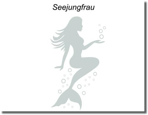 Preview: Dekorative Duschfolie mit Seejungfrau für Glasduschen und Duschtüren, ideal als stilvoller Sichtschutz nach Maß im Badezimmer.